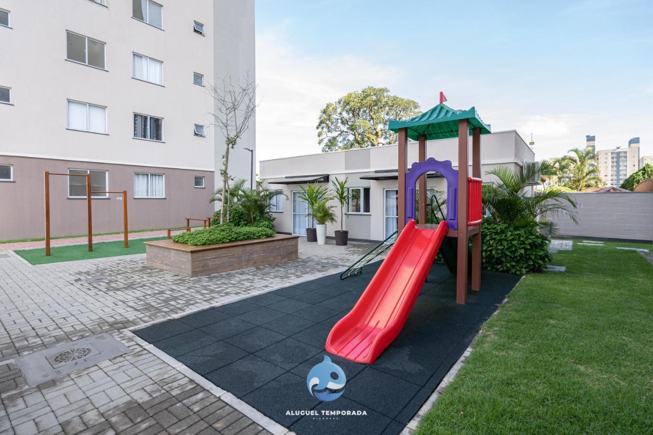 Apartamento 150M Da Praia Com Sacada, Wi-Fi Ar Condicionado, Piscina, Portaria 24H, Playground E Vaga De Garagem Διαμέρισμα Piçarras Εξωτερικό φωτογραφία